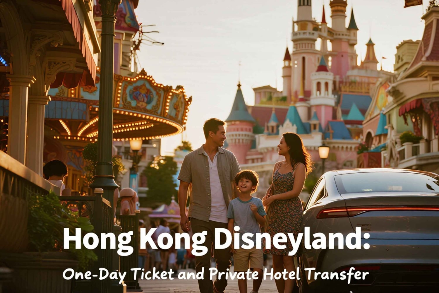 Hongkong: Disneylandin pääsylippu ja yksityinen kuljetus