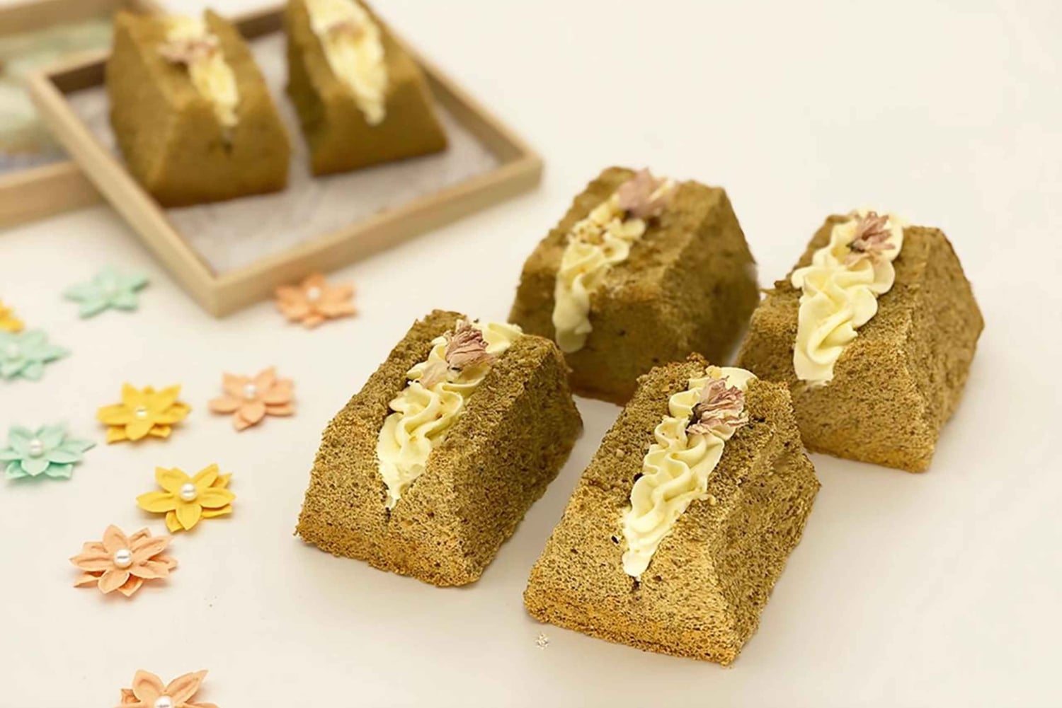 Atelier de pâtisserie de Hong Kong - Sandwich au thé chinois et à la mousseline