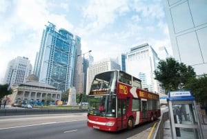 Hong Kong: Excursão de ônibus hop-on hop-off com bonde opcional no pico