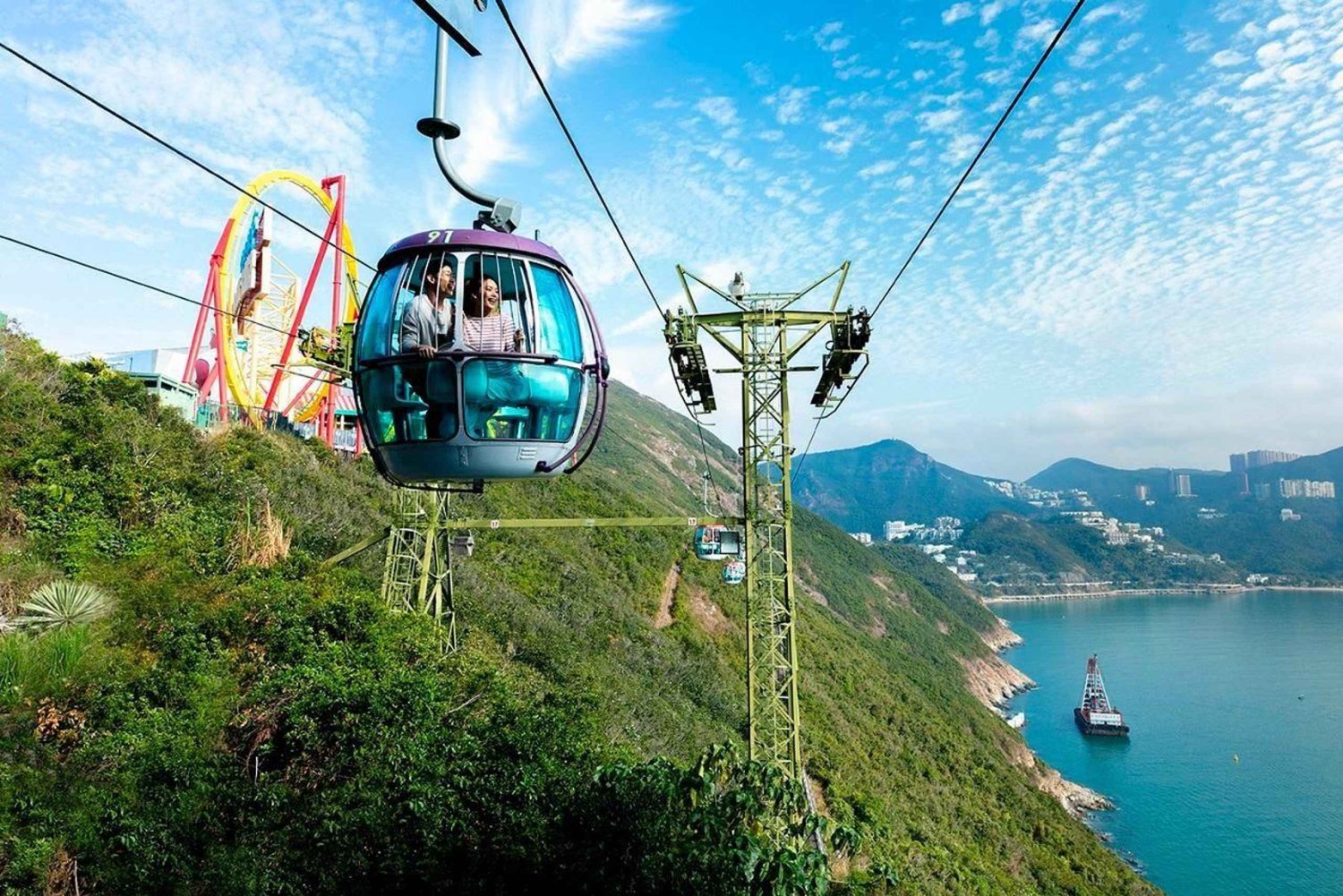 Hong Kong: Ocean Park Entry Ticket & Set Meal at Cafe Ocean