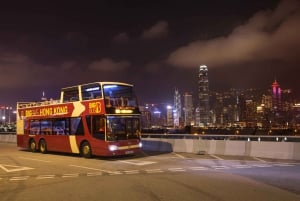 Hong Kong: Panorama natttur i Kowloon