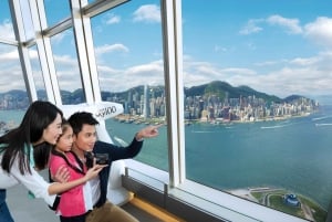 Hong Kong: Sky100 Observatory med vin- og drikkepakker
