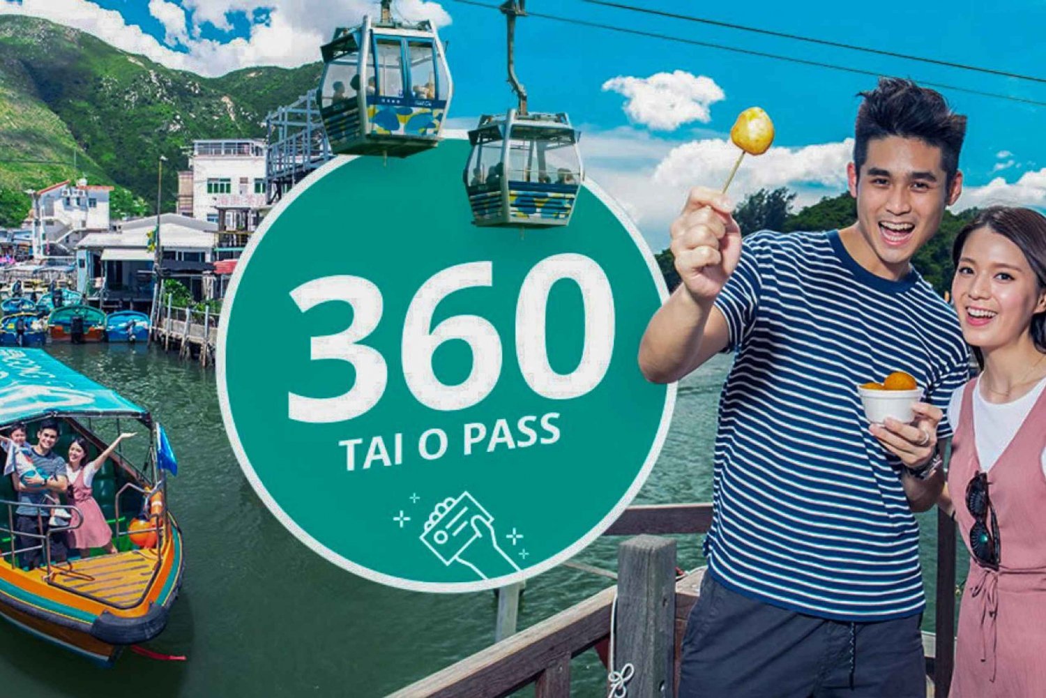 Lantau Island: Boat and NP360 Cable Car or Tai O Day Pass