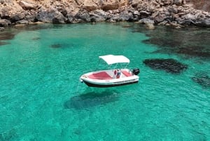 Discover the Ibiza beaches on a boat without license 8H