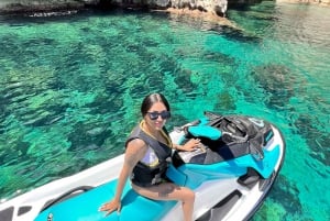 JET SKI TOUR TO Cala Salada FROM Puerto de San Antonio
