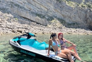 JET SKI TOUR TO Cala Salada FROM Puerto de San Antonio