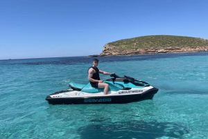 JET SKI TOUR TO Cala Salada FROM Puerto de San Antonio
