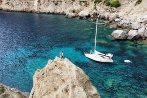 From Ibiza: Island Highlights & Formentera Private Boat Trip