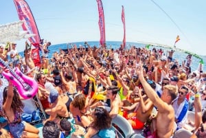 Ibiza: Båtparty på eftermiddagen med öppen premiumbar och paella