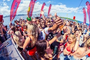 Ibiza: Festa de barco à tarde com bar premium aberto e paella
