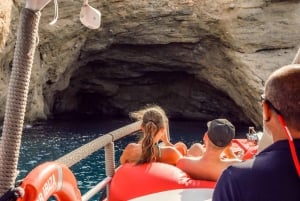 Ibiza: Bootsfahrt bei Sonnenuntergang mit Schnorcheln, Kajakfahren und Getränken