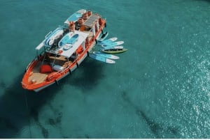 Ibiza: Bootsfahrt bei Sonnenuntergang mit Schnorcheln, Kajakfahren und Getränken