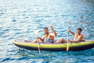 Ibiza: Bootsfahrt bei Sonnenuntergang mit Schnorcheln, Kajakfahren und Getränken