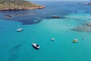 Ibiza : Excursion en bateau sur la plage et dans les grottes avec masque et tuba