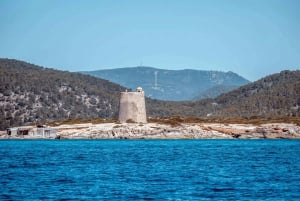 Ibiza: Bådtur til Formentera med åben bar og paella
