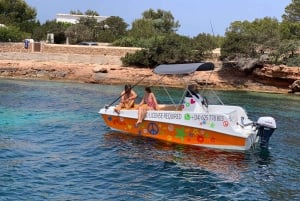 Ibiza: Discover the best coves in a boat driven by yourself