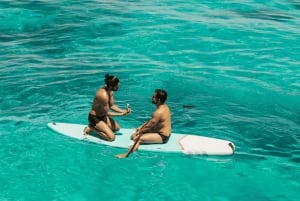 イビサ：パエリア、オープンバー、スイムストップ付きフォルメンテラクルーズ