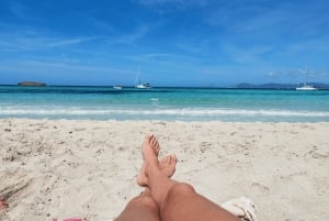 イビサ：パエリア、オープンバー、スイムストップ付きフォルメンテラクルーズ