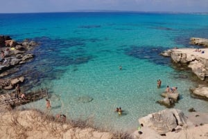 Ibiza: całodniowa wycieczka łodzią na Formenterę z lunchem i nurkowaniem z rurką