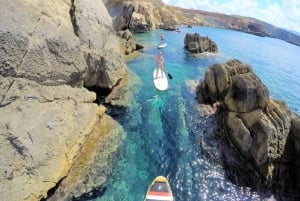 Ibiza : Journée complète d'excursion en bateau avec cours de SUP et barbecue