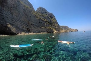 Ibiza: Full Day paddle Boat Tour with Course & BBQ included.