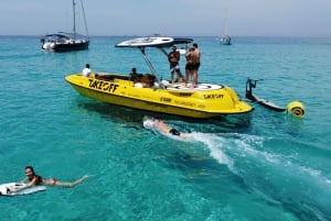 Ibiza: Beach and Cave Boat Tour with Luxury Water Toys
