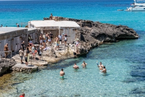 イビサ島の乗合いサファリツアー：隠れたビーチ、洞窟、シュノーケリングをお楽しみください