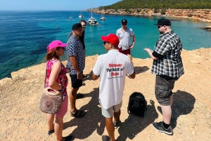 イビサ島の乗合いサファリツアー：隠れたビーチ、洞窟、シュノーケリングをお楽しみください