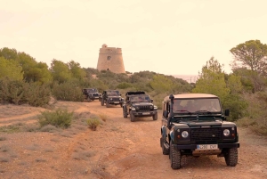 イビサ島の乗合いサファリツアー：隠れたビーチ、洞窟、シュノーケリングをお楽しみください