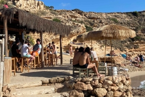 イビサ島の乗合いサファリツアー：隠れたビーチ、洞窟、シュノーケリングをお楽しみください