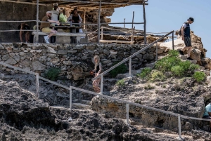 イビサ島の乗合いサファリツアー：隠れたビーチ、洞窟、シュノーケリングをお楽しみください