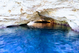 Mergulho com snorkel, praia ao pôr do sol e passeio de barco pela caverna