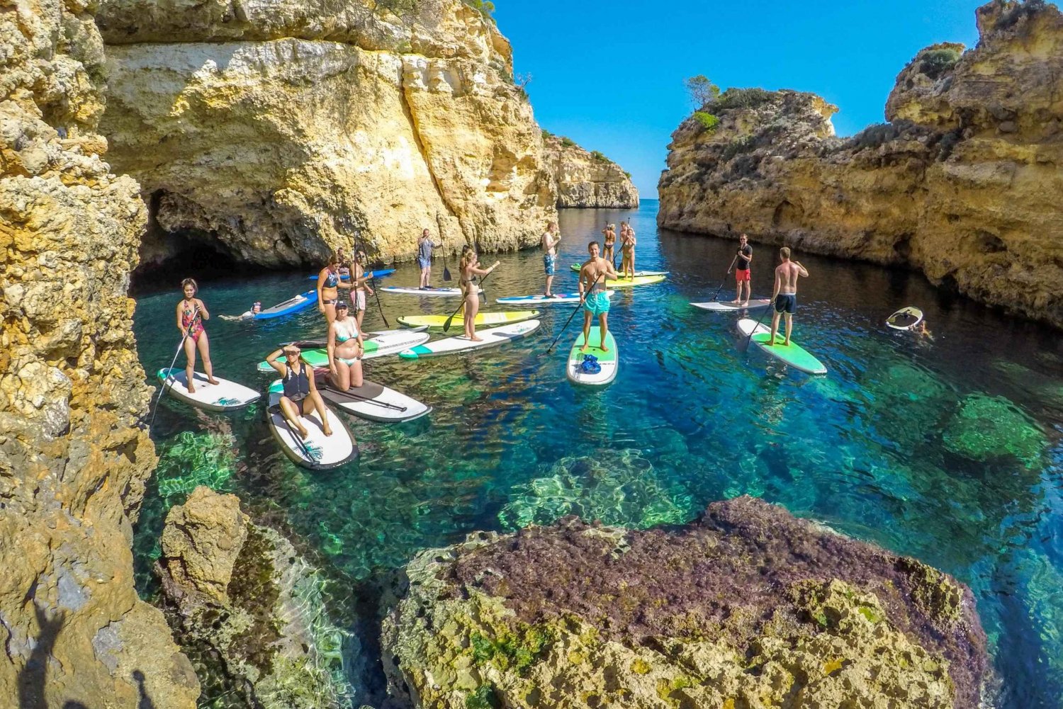 Ibiza: Stand-Up Paddle Boarding Tocht naar Geheime Grotten