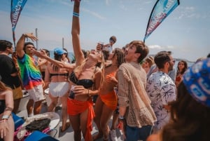 Festa em barco em Ibiza com barco premium e bebidas ilimitadas