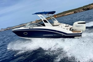 Ibiza : tour privé en bateau avec visite de plusieurs plages et plongée avec tuba