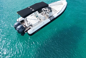 San Antonio: Private Boat Experience with Paddle Surfing and Snorkeling