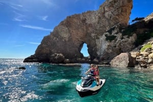 Santa Eulalia: Tour in moto d'acqua con ricerca di delfini opzionale