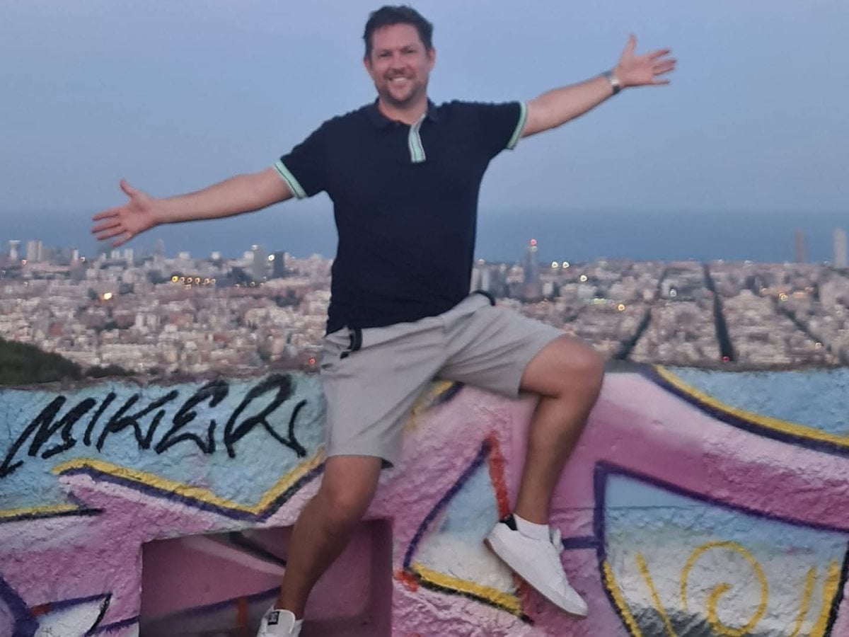 Mark above Barcelona at the Bunkers del Carmel