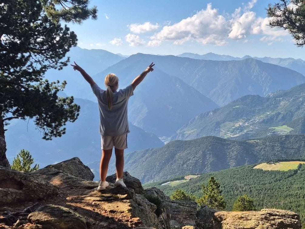 Looking out over the Pyrenees