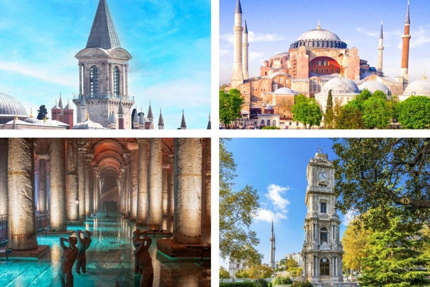 Basilica Cistern, Topkapi, Dolmabahce Palace & Hagia Sophia