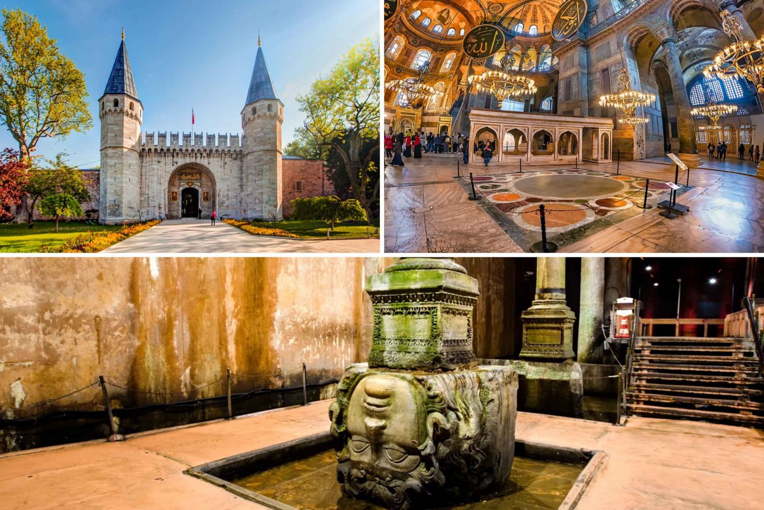 Basilica Cistern &Topkapi Palace &Hagia Sophia Combo Tickets