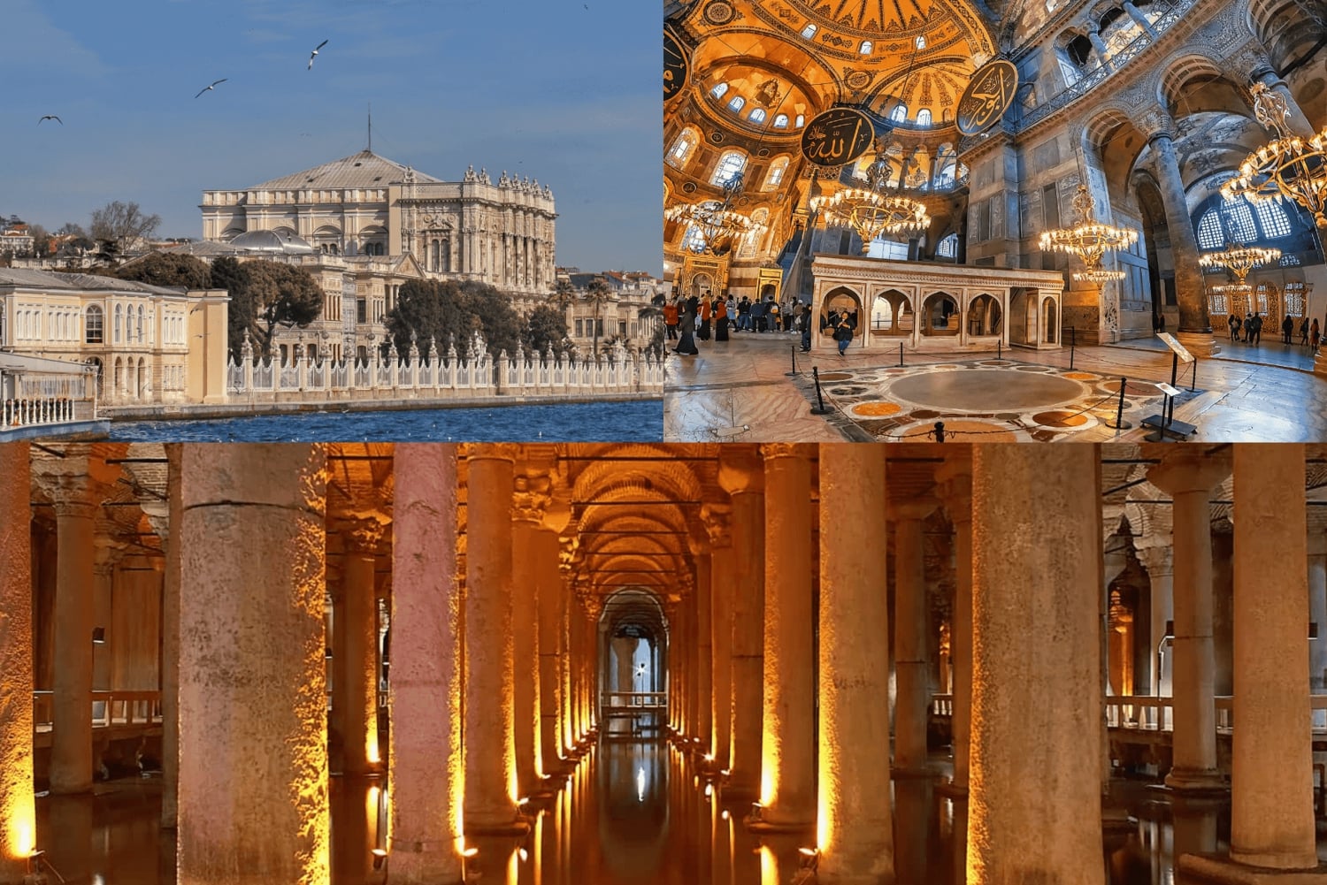 Hagia Sophia-Dolmabahce Palace-Basilica Cistern Combo Ticket