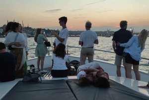 Istanbul: Bosphorus Sunset Cruise on Yacht with Live Guide