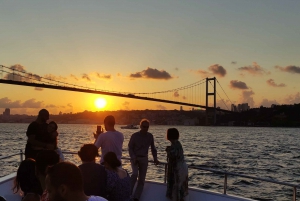 Istanbul: Bosphorus Sunset Cruise with Snacks and Wine