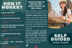 Istanbul : Online-Self Guided Food ve City Tour (8stops)