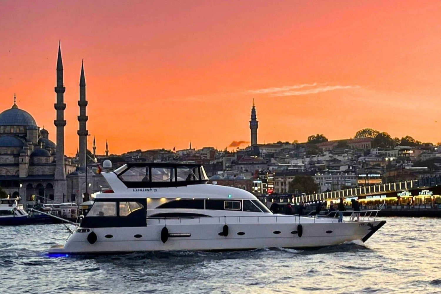 Istanbul: Small-Group Luxury Yacht Sunset Cruise w/ Snacks