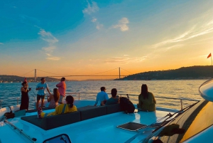 Istanbul: Bosphorus Sunset Yacht Cruise with Live Guide