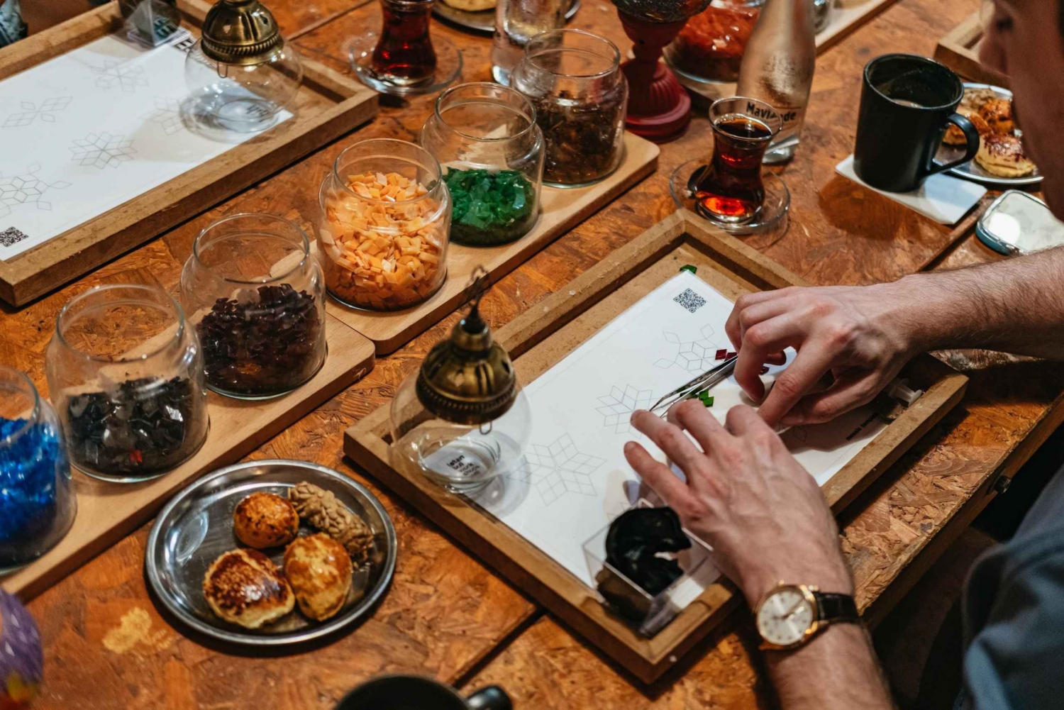 Istanbul: Turkish Mosaic Lamp Workshop with Drinks & Snacks