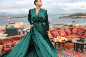 Istanbul Flying Dress Rooftop Photo Shoot