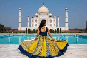 Agra : visite à pied du Taj Mahal avec le banc de la princesse Diana